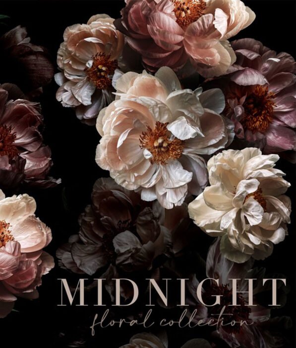 Midnight Floral Clip Art Collection