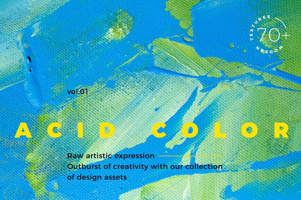 Neon and Acid Color Painting Texture