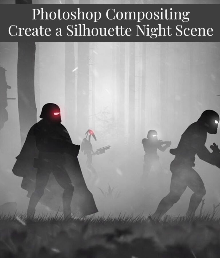 Photoshop Compositing : Create a Silhouette Night Scene