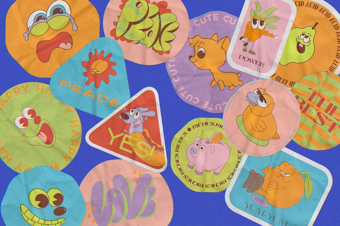 Retro Vibe Stickers