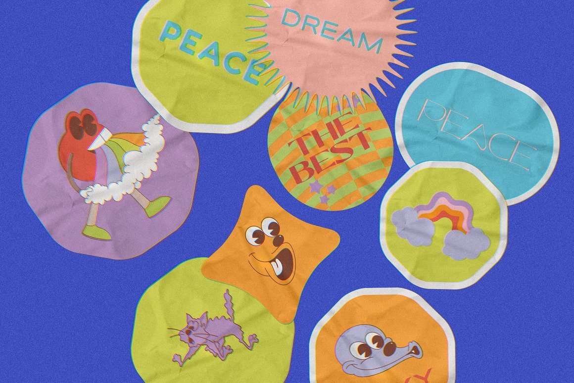 Retro Vibe Stickers