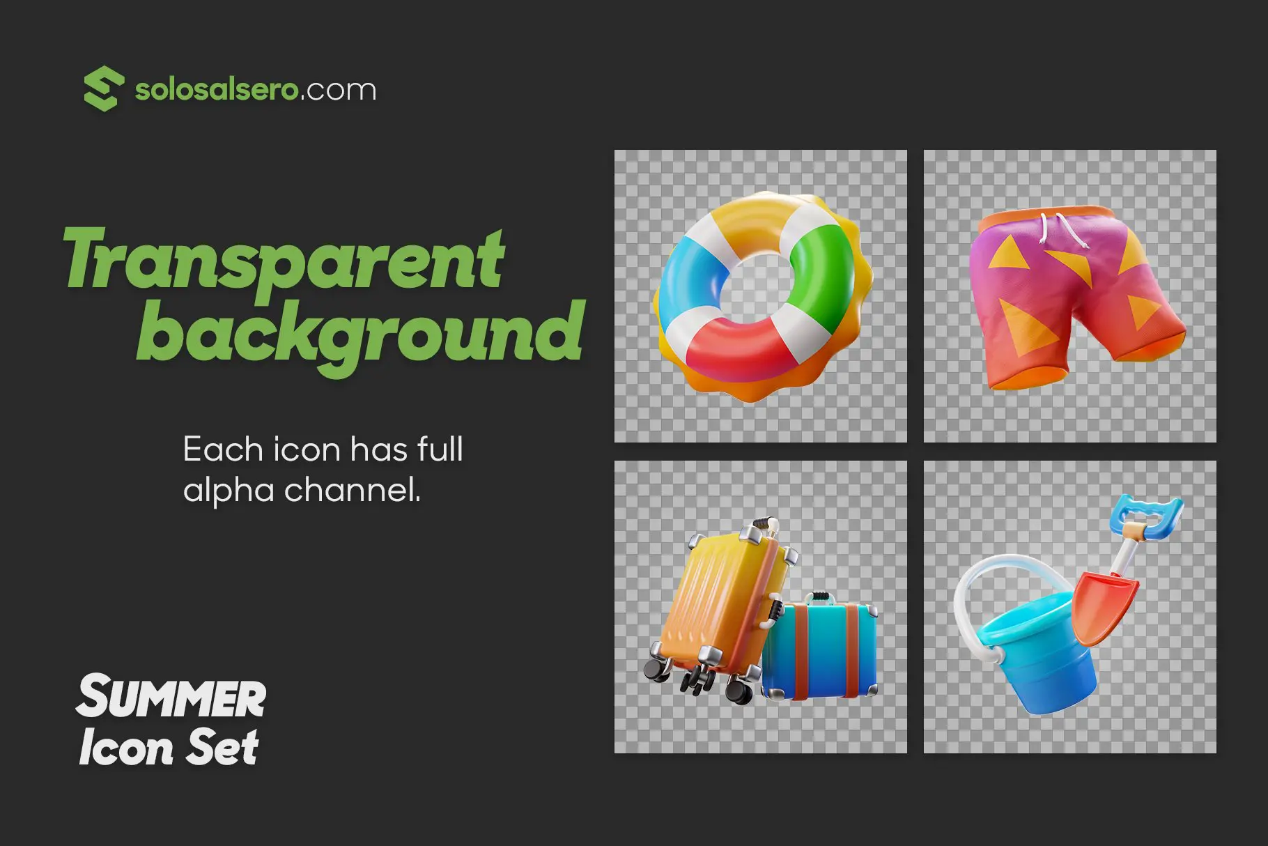 Summer 3D Icon Set