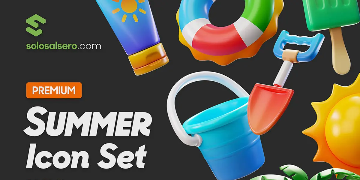 Summer 3D Icon Set