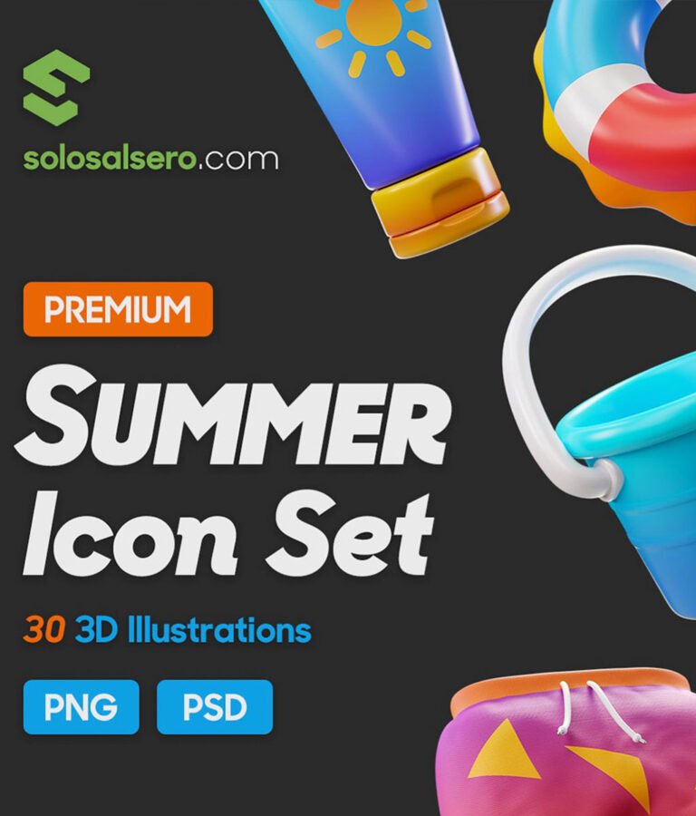 Summer 3D Icon Set