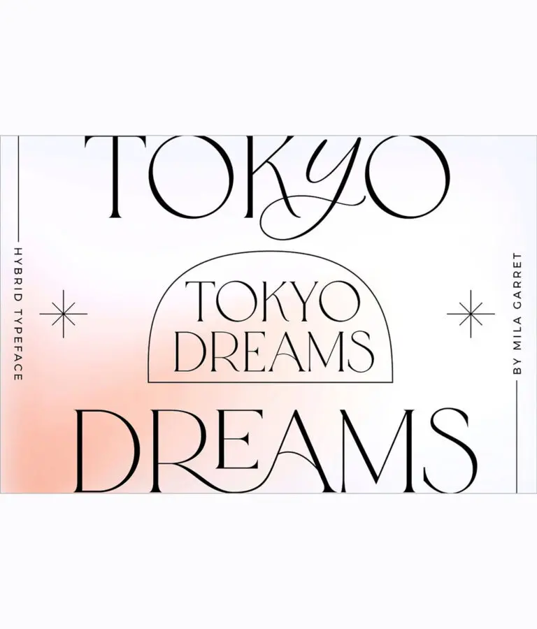 Tokyo Dreams Display Ligature Serif
