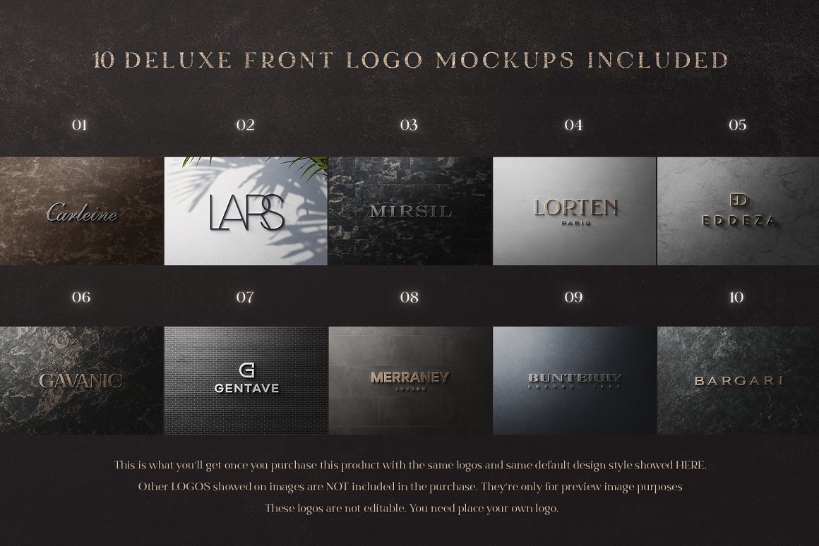 Deluxe Front Logo Mockups