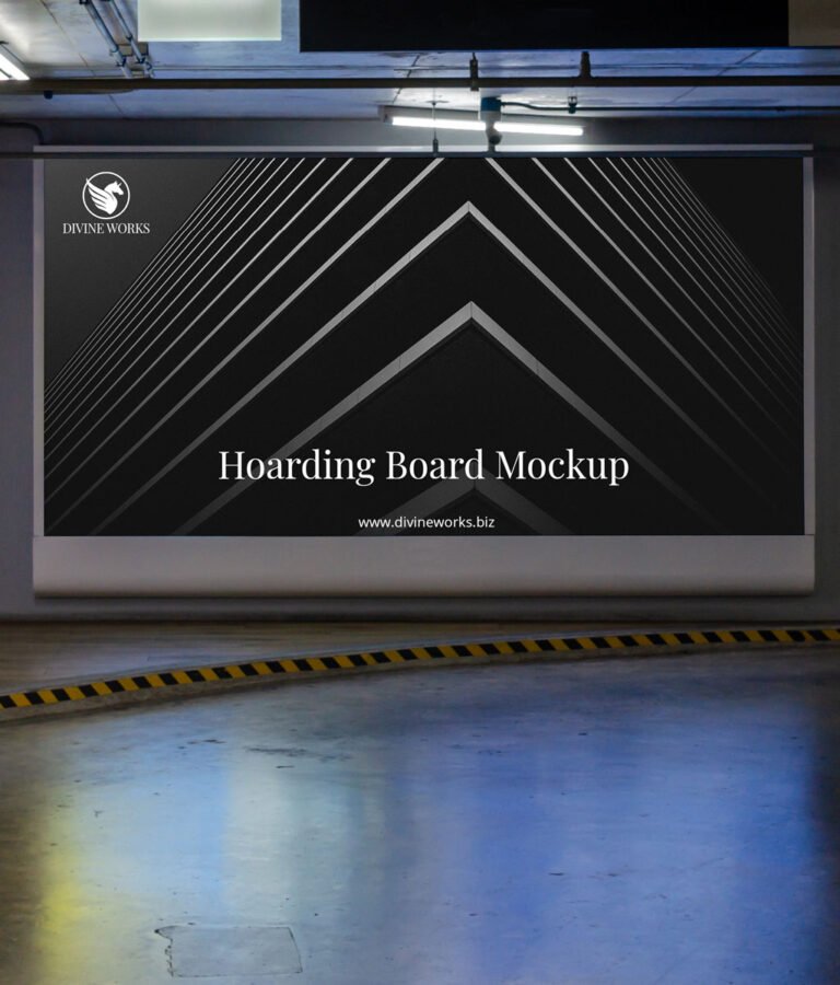 Hoarding board Mockup PSD Free Download