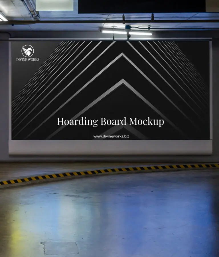 Hoarding board Mockup PSD Free Download