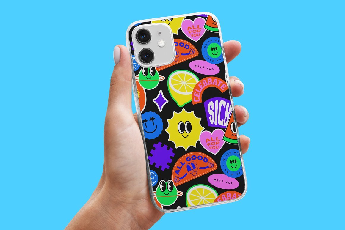 Retro Cartoon Labels