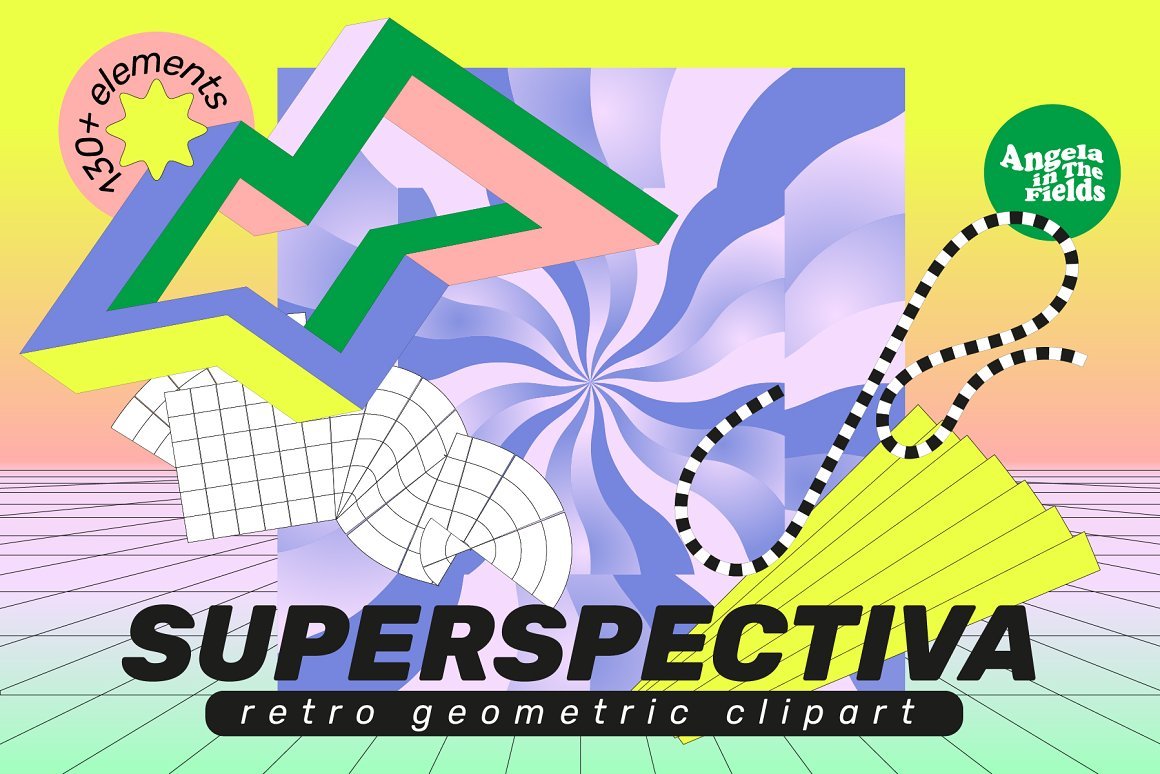 Retro Geo Clipart