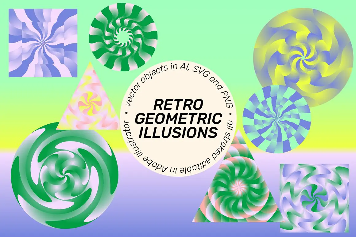 Retro Geo Clipart