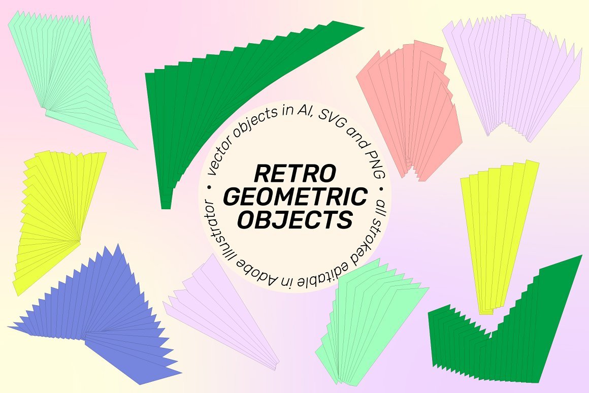 Retro Geo Clipart
