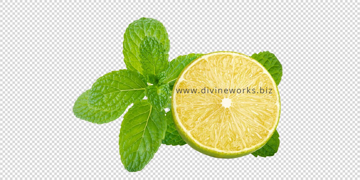 Lime Sliced and Mint Leaves Png Free Download
