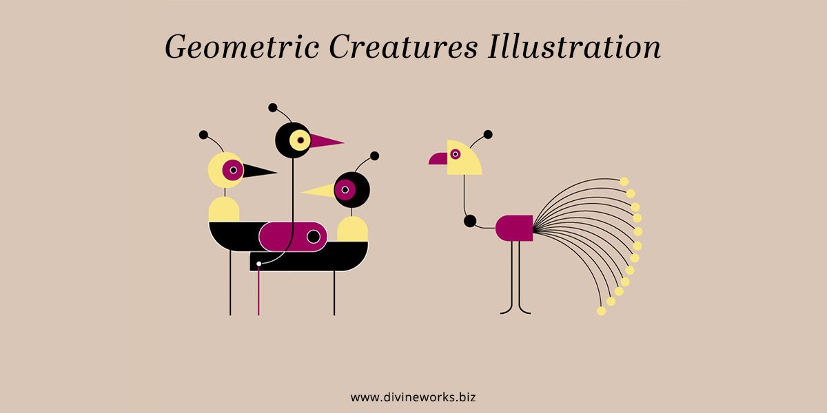 Geometric Creatures Illustration