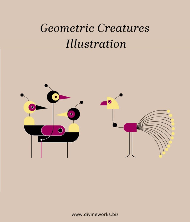Geometric Creatures Illustration