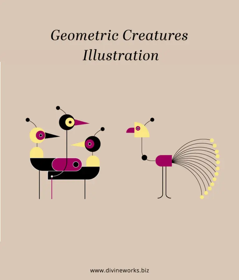 Geometric Creatures Illustration
