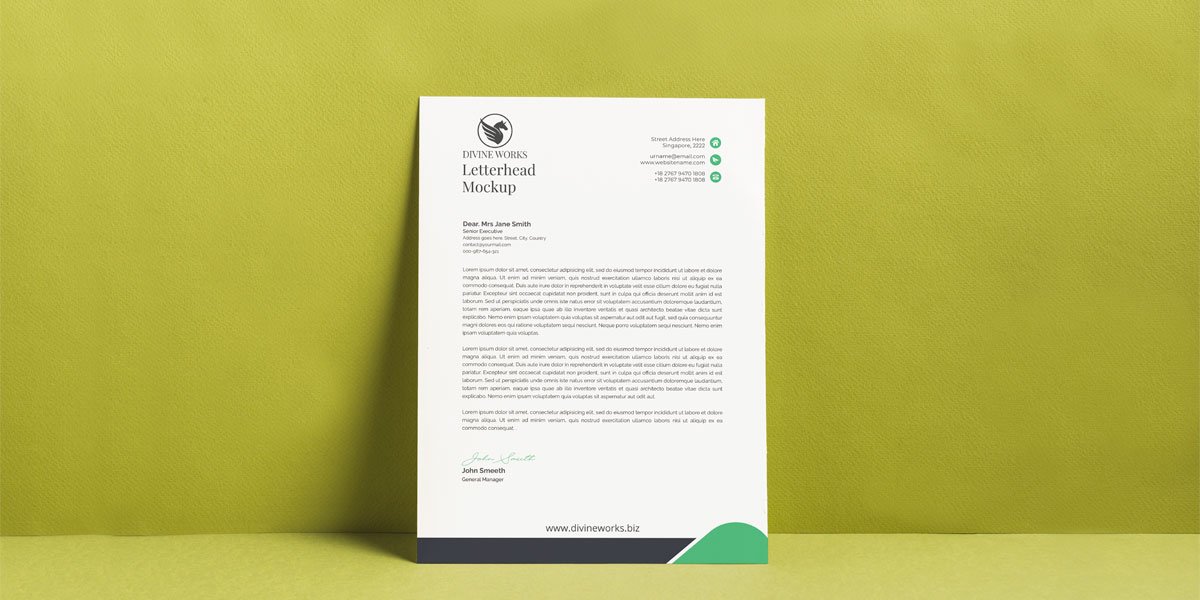 Letterhead Mockup Free Download
