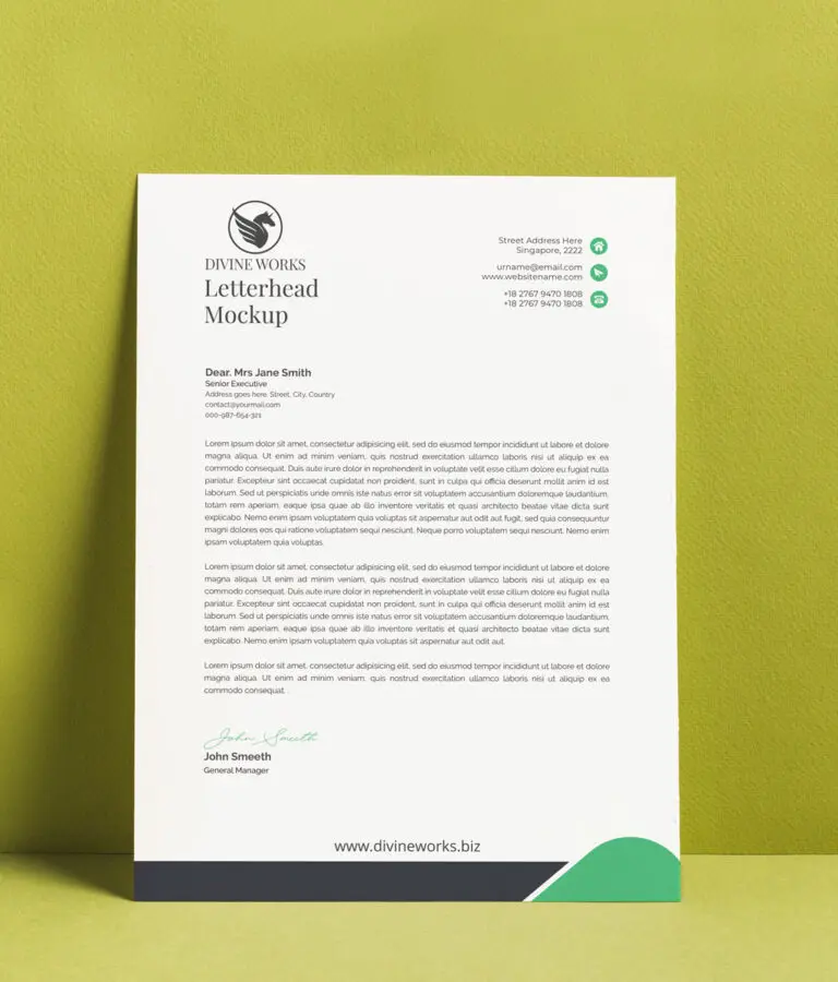 Letterhead Mockup Free Download