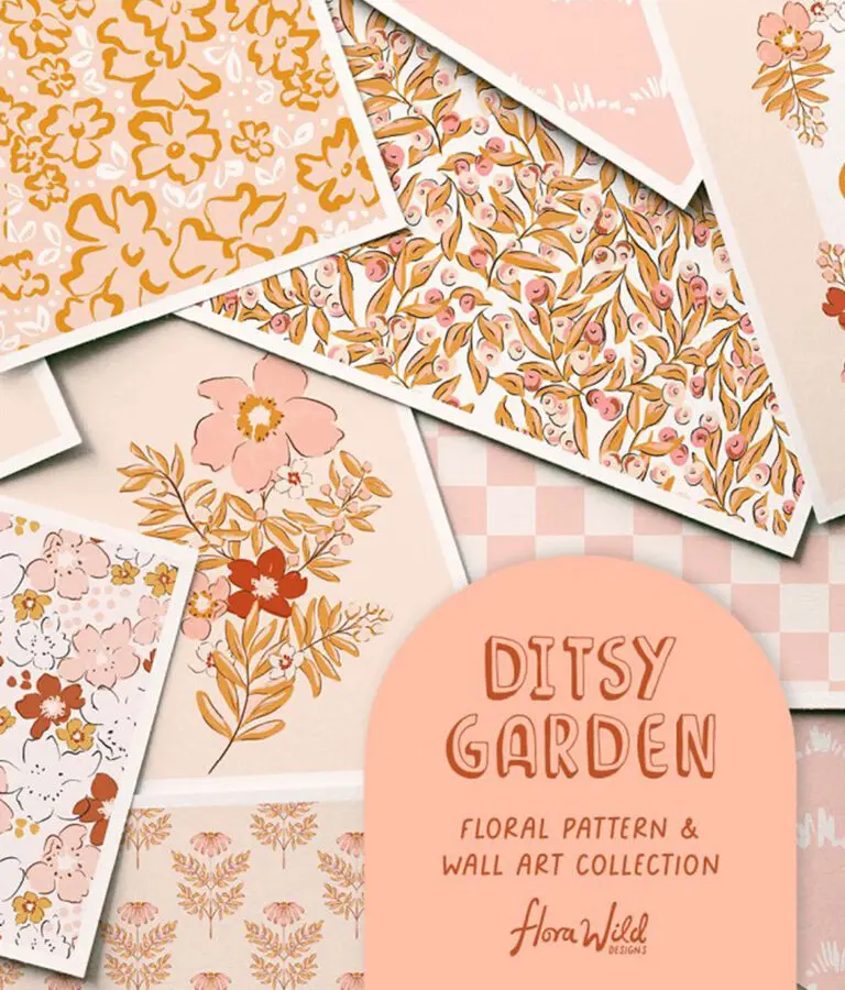 Retro Floral Patterns & Wall Art