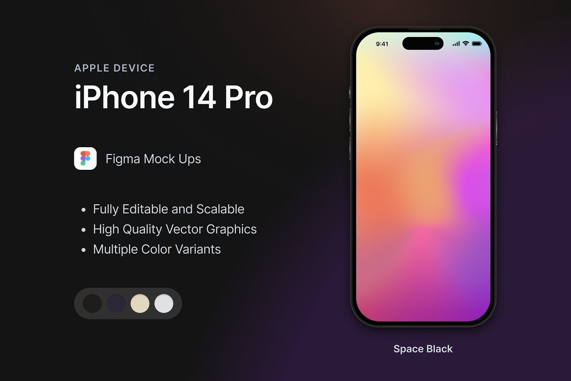 iPhone 14 Pro Figma Mockup Template