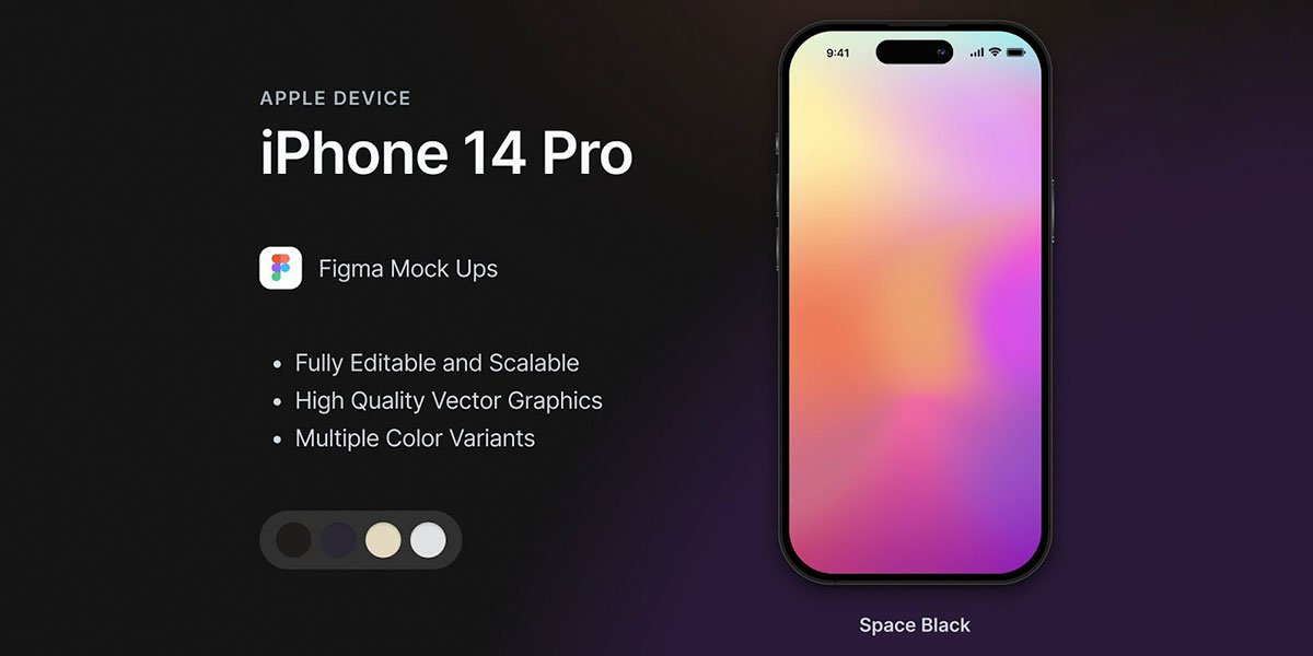 iPhone 14 Pro Figma Mockup Template