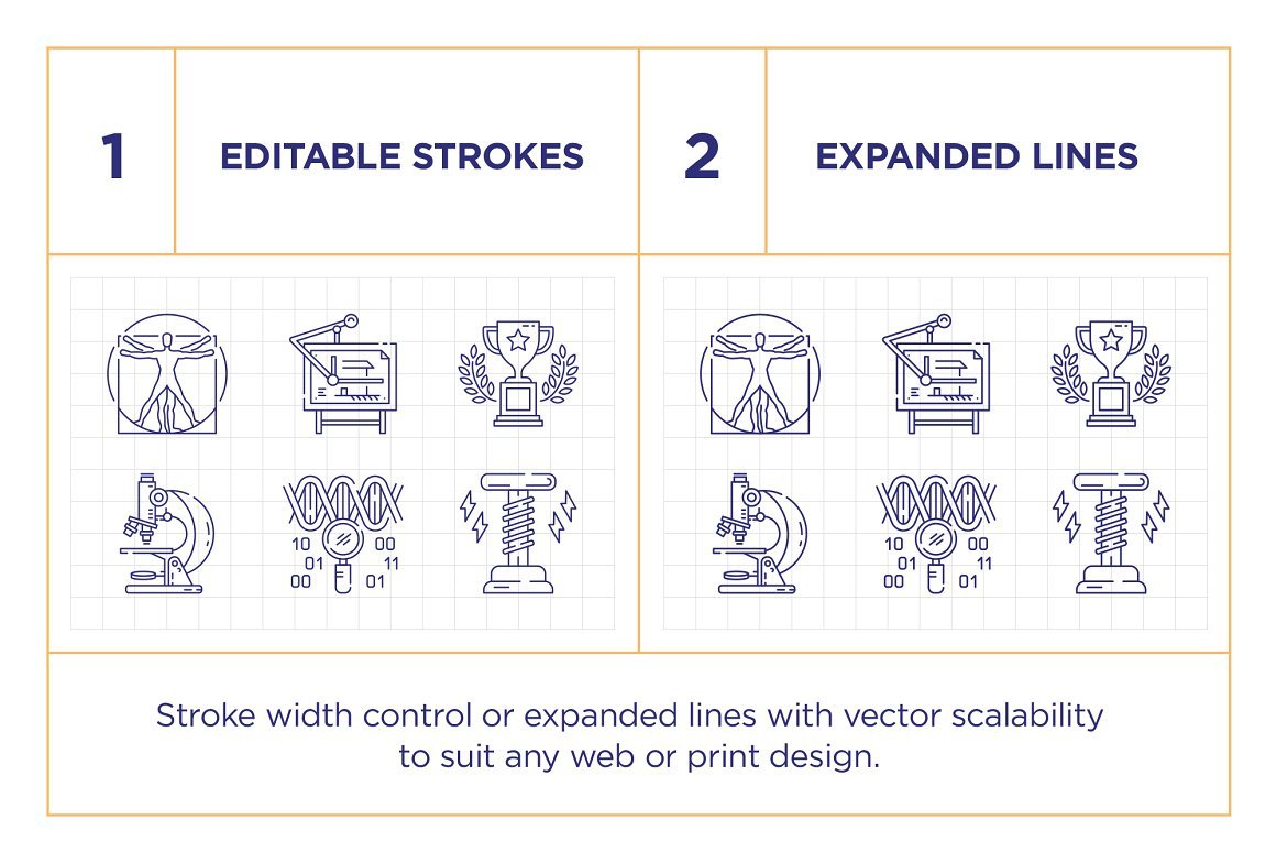 Education and Science Icons Set