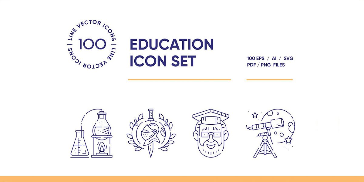 Education and Science Icons Set