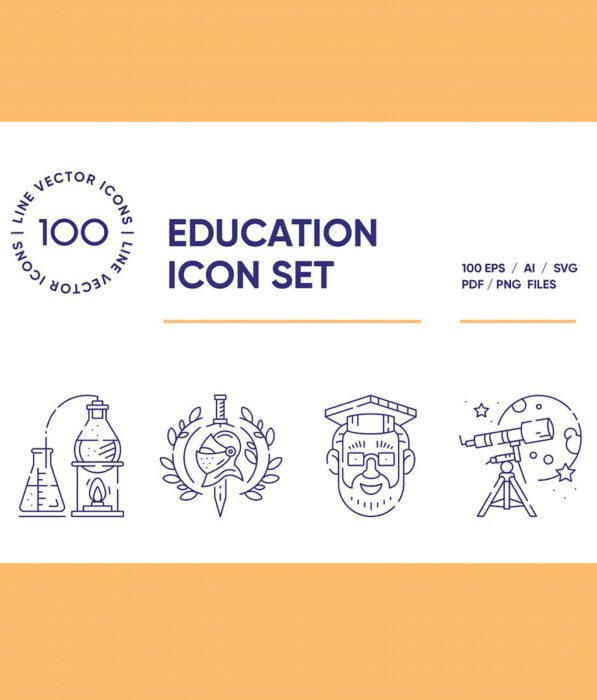 Education and Science Icons Set