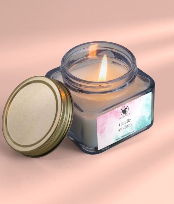 Free Candle Mockup PSD
