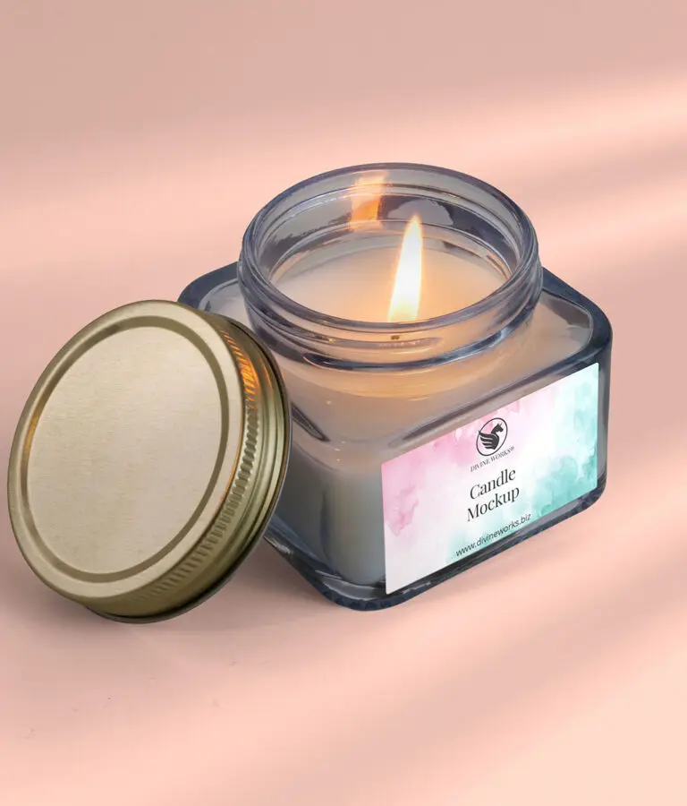 Free Candle Mockup PSD
