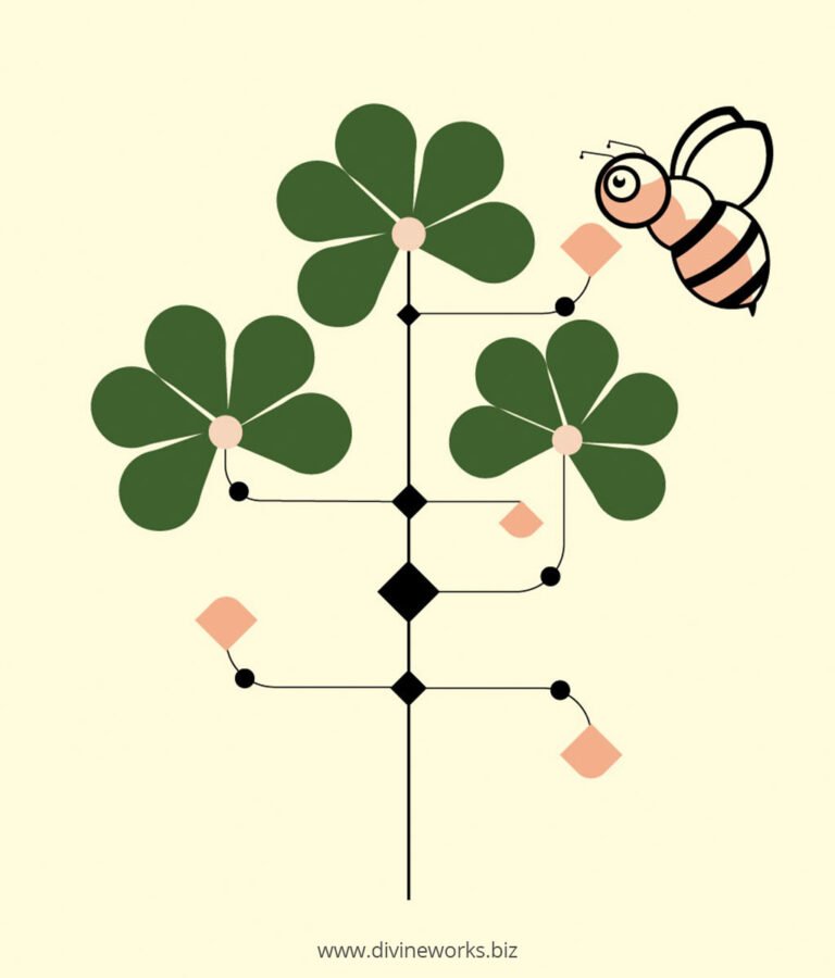 Geometric Flower Free Vector Art