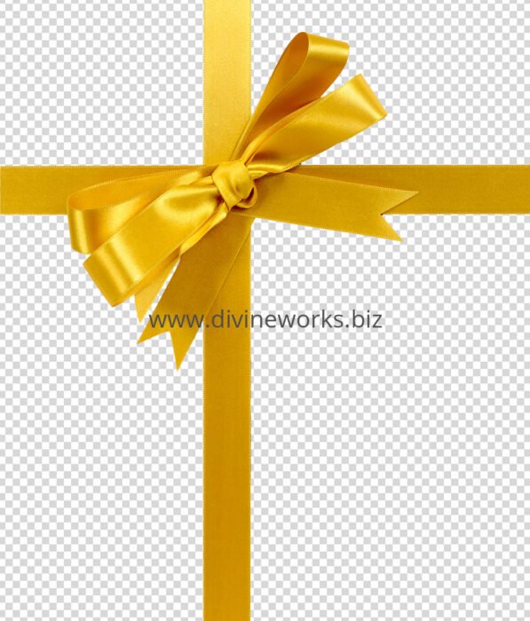 Free Gold Gift Bow Png Image