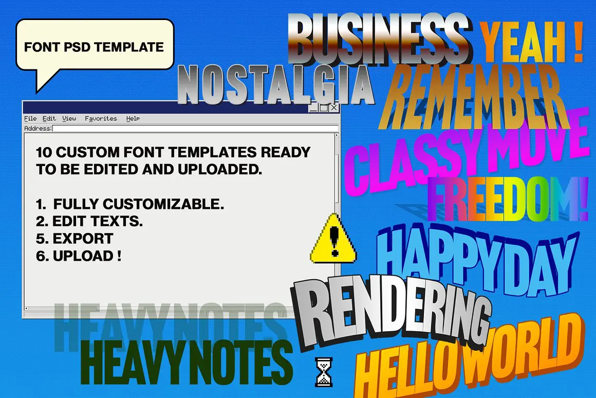 Retro UI Kit Elements + Templates