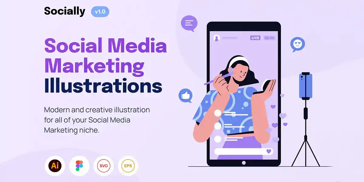 Social Media Illustration Pack