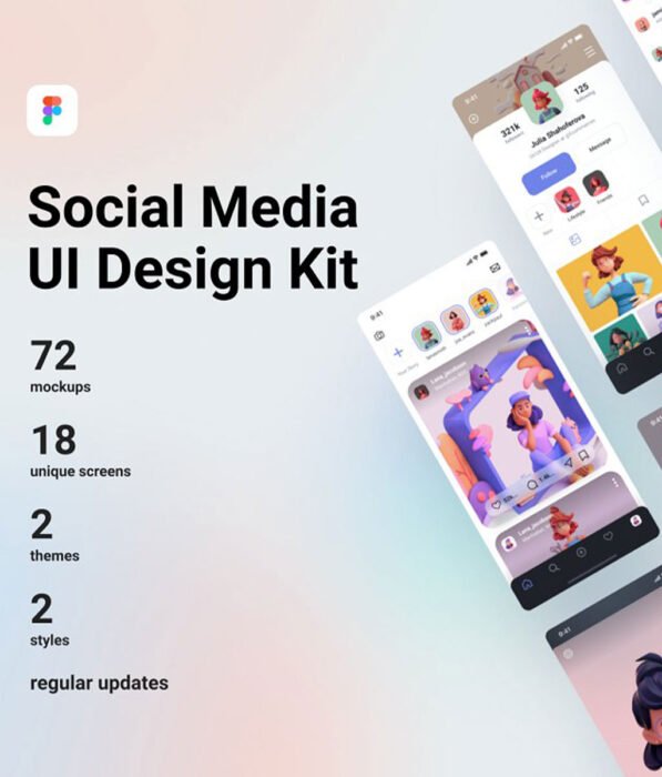Social Media UI Kit Figma