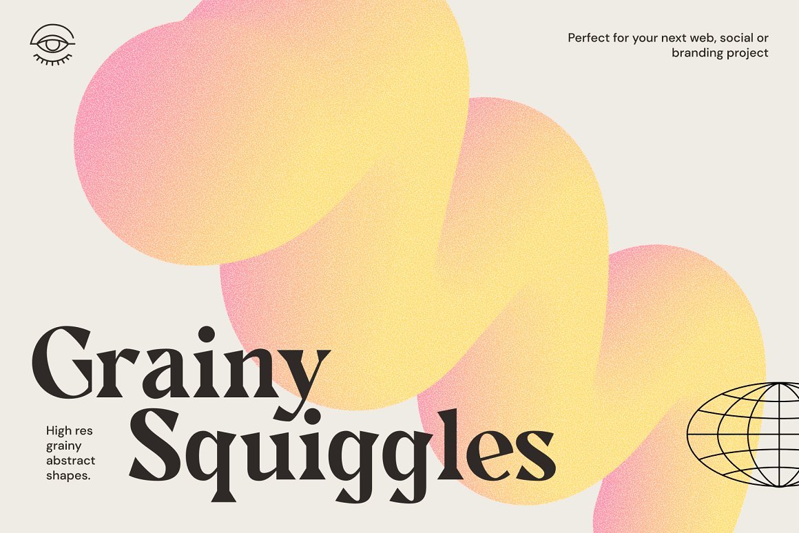 Grainy Textured 3D Squiggles