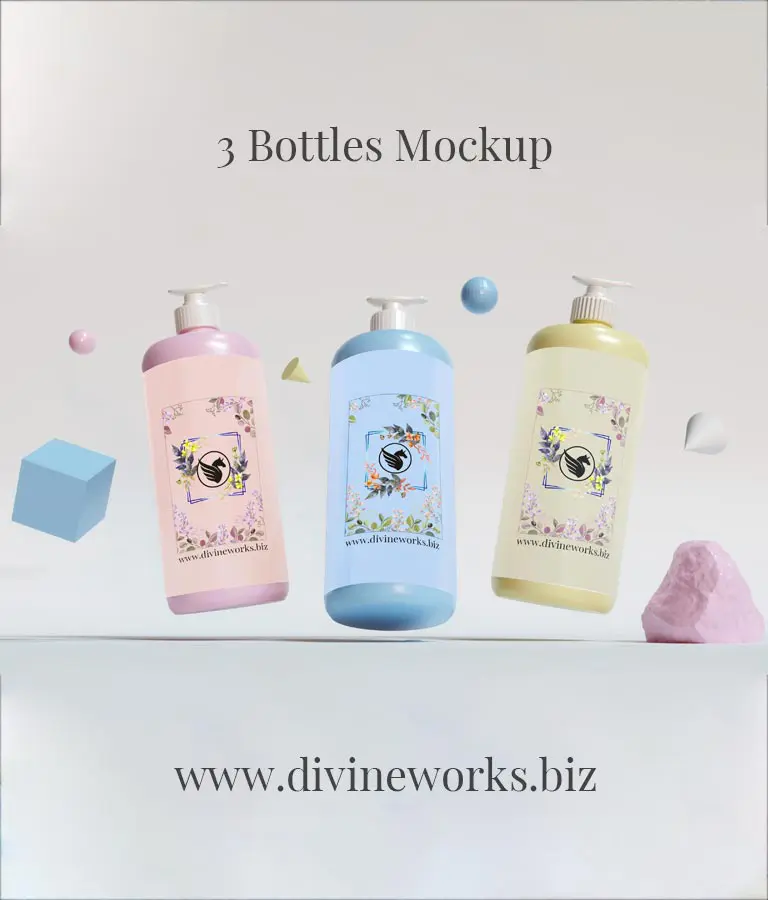 Cosmetic Bottle Mockup PSD