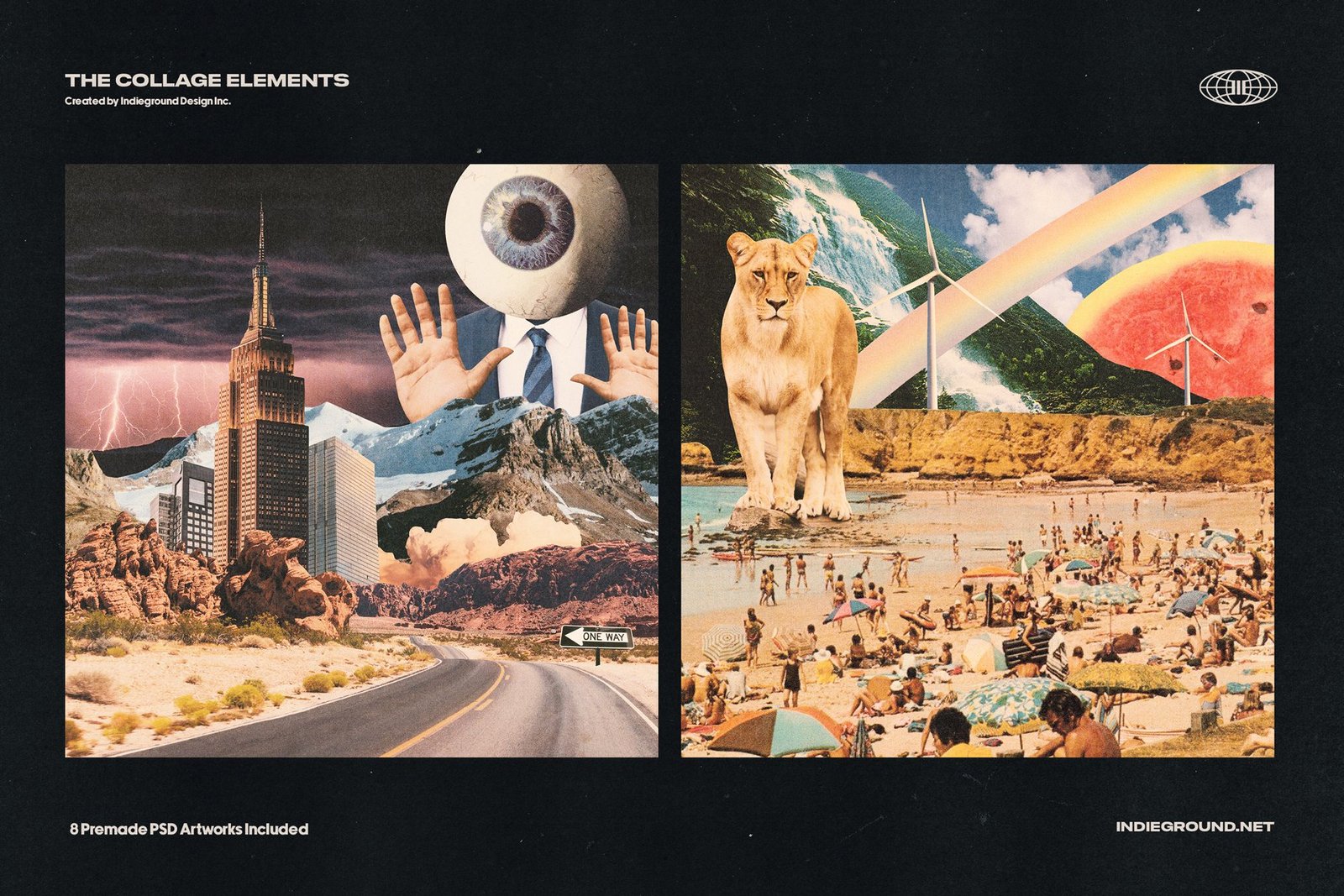 Digital Collage Elements PNGs