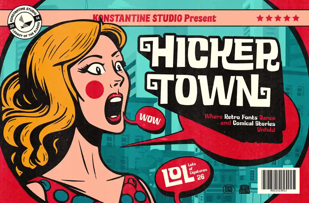Hickertown Retro Comical Fonts