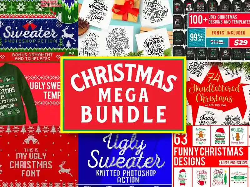 Christmas Fonts Mega Bundle