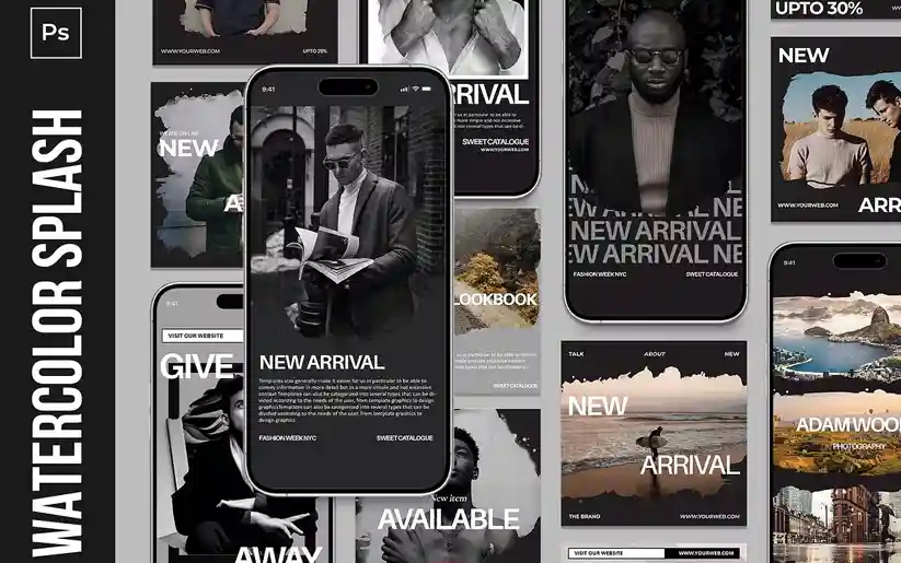 Water Splash Instagram Story Templates And More