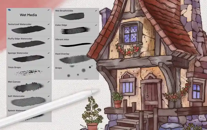 CUTE ILLUSTRATION PROCREATE BRUSHES