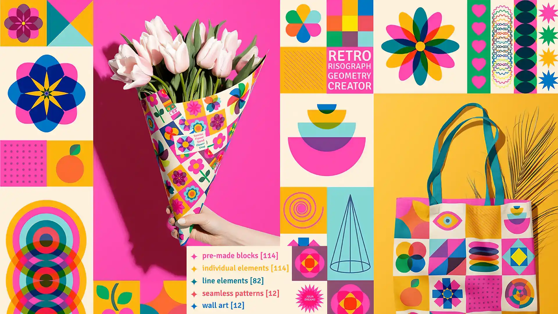 Retro Risograph Geometry Creator