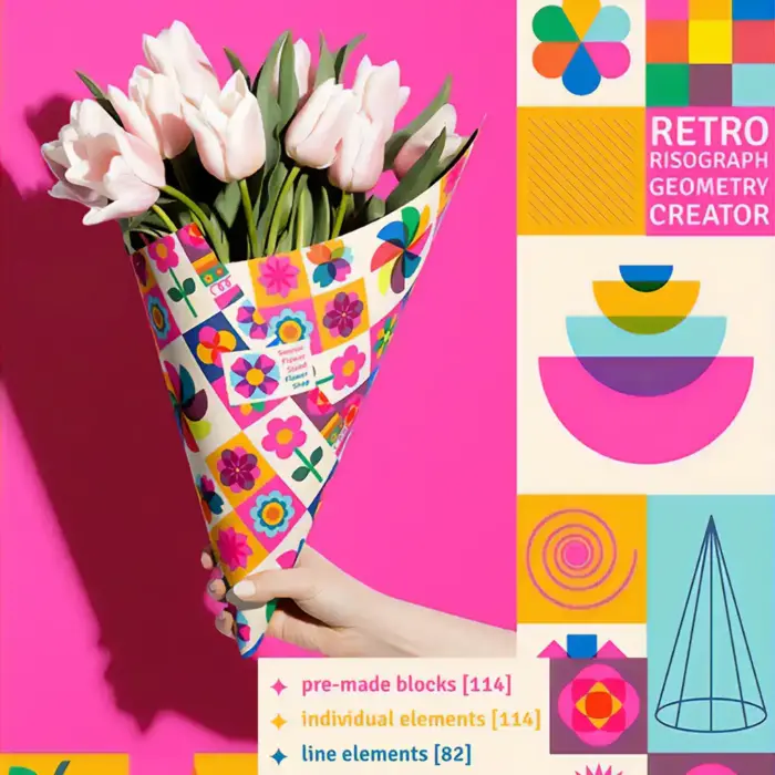 Retro Risograph Geometry Creator