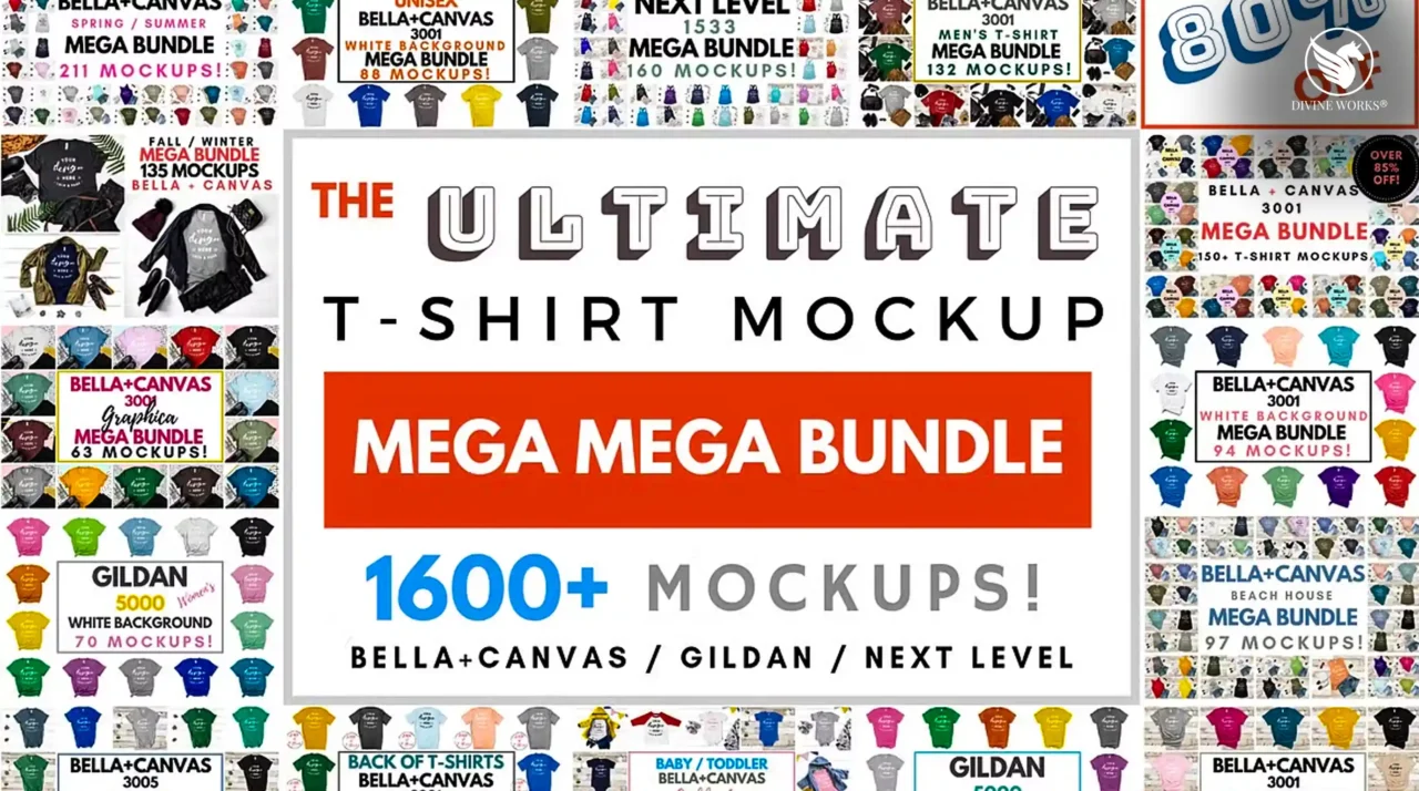 t-shirt mockup bundle