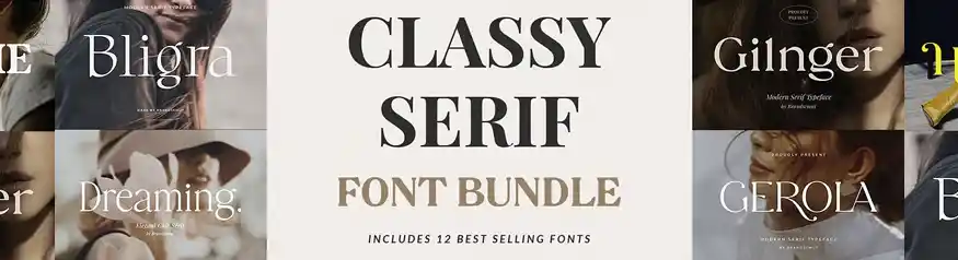 Classy Serif Font Bundle by BrandSemut on Creative Market