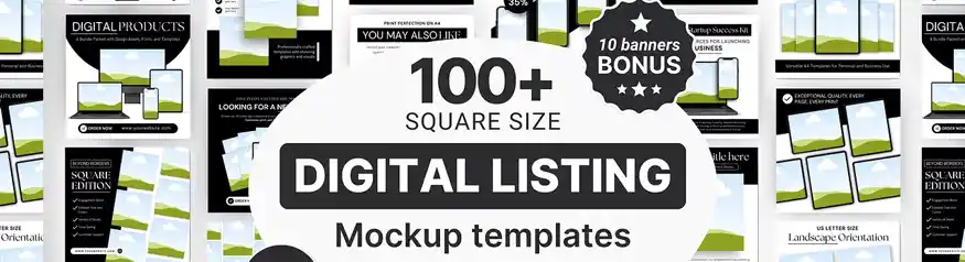 Digital Listing Mockup Templates by DigiPax on Creative Market