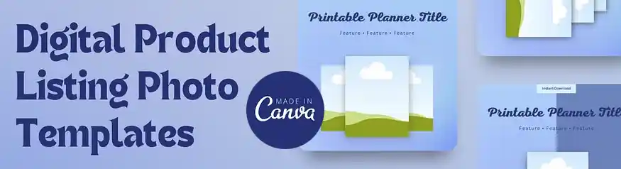 US Letter Etsy Listing Mockups Canva by The Chaos Project on Creative Market
