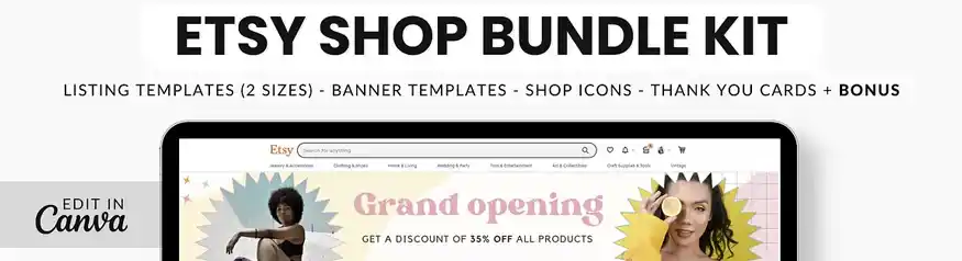 Etsy Shop Templates Bundle Kit by DigiPax Creative Market