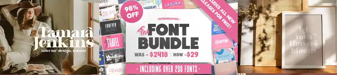 The HUGE Font Bundle by Salt and Pepper Designs